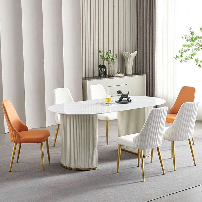 Chaise de salle à manger sans bras à dossier solide de style scandinave, chaise d'appoint rembourrée