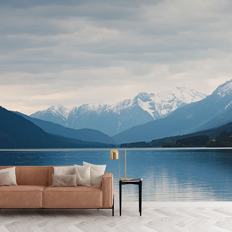 Eco-friendly Wall Mural Wallpaper Majestic Mountains Photography Sitting Room Wall Mural