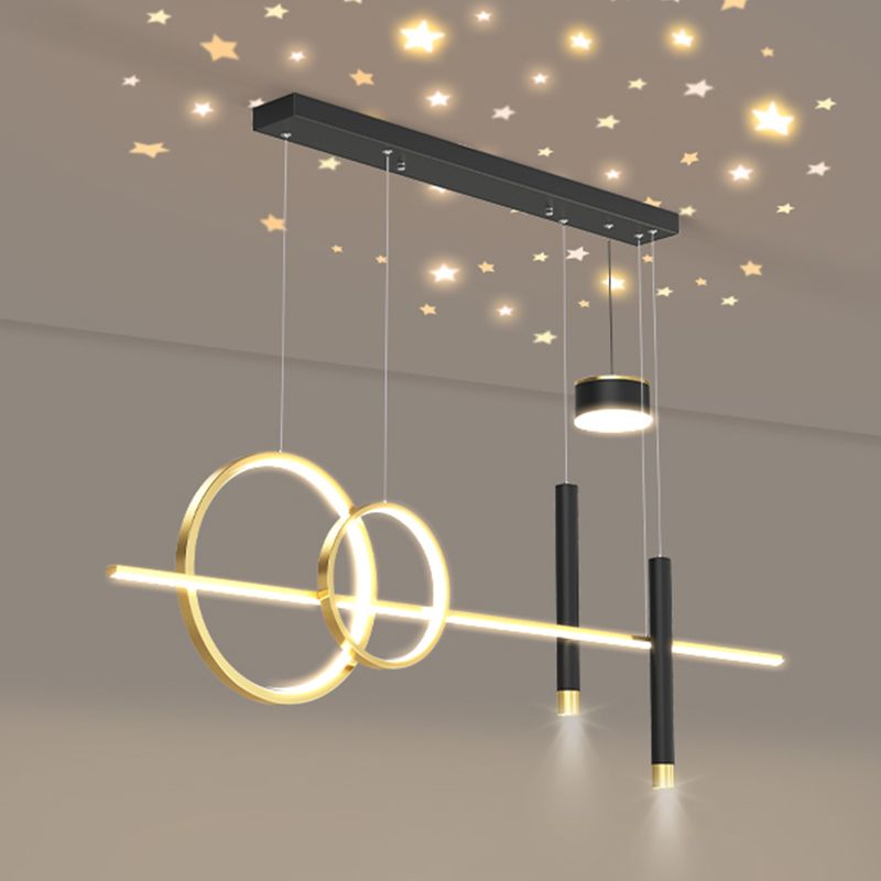 Contemporary Style Linear Island Lighting Metal Island Light Fixtures
