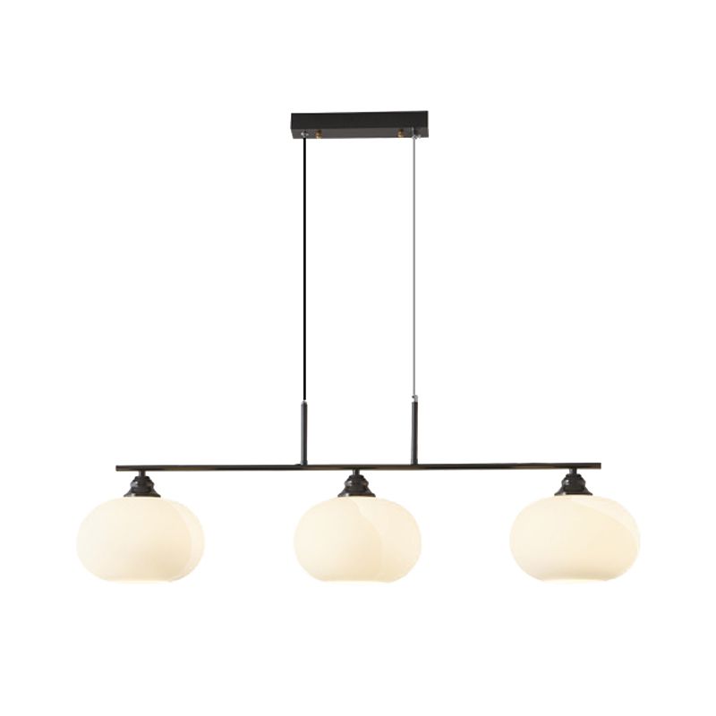 Metal/Glass Kitchen Island Lighting Modern Golden/Black Ceiling Light for Home
