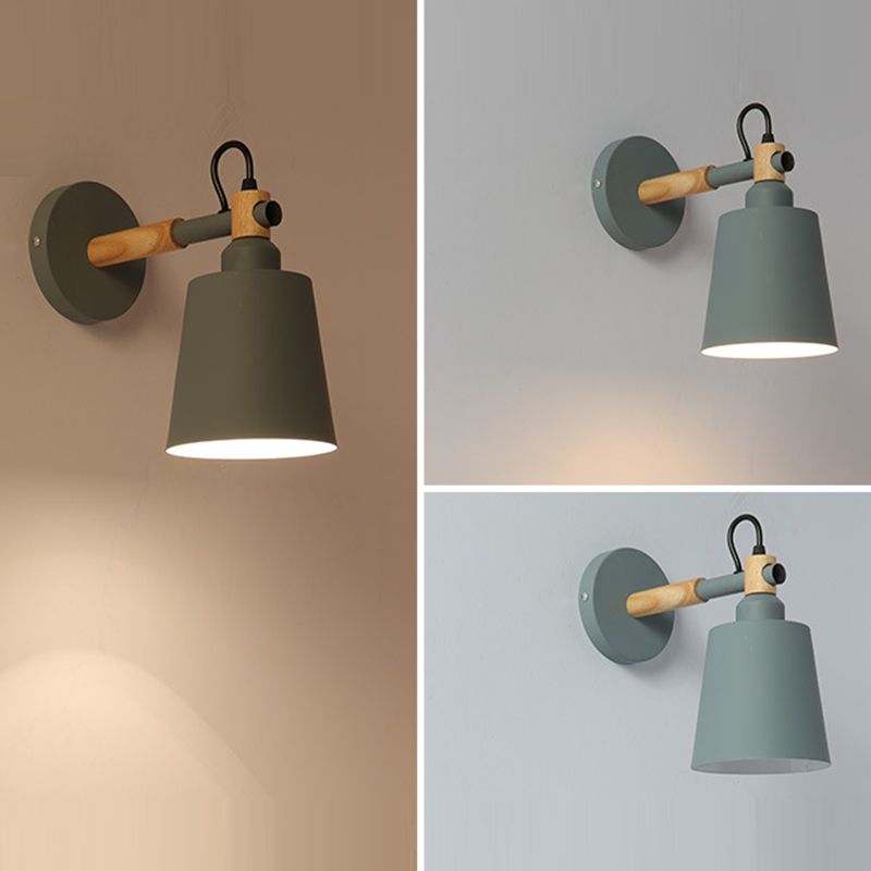 Macaron Empire Shape Wall Sconce Metal 1 Light Sconces for Bedroom