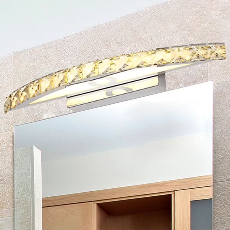 1 Light Geometric Vanity Lighting Fixtures Modern Style Crystal LED Mirror Lights
