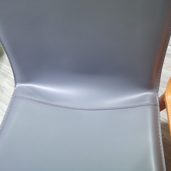 Faux Leather Dining Chairs Contemporary Side Chairs with Metal Base