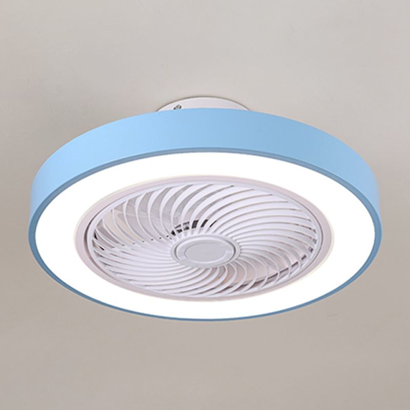 Windkanal-LED-Deckenlüfter Makkaronstil Metal Schlaf