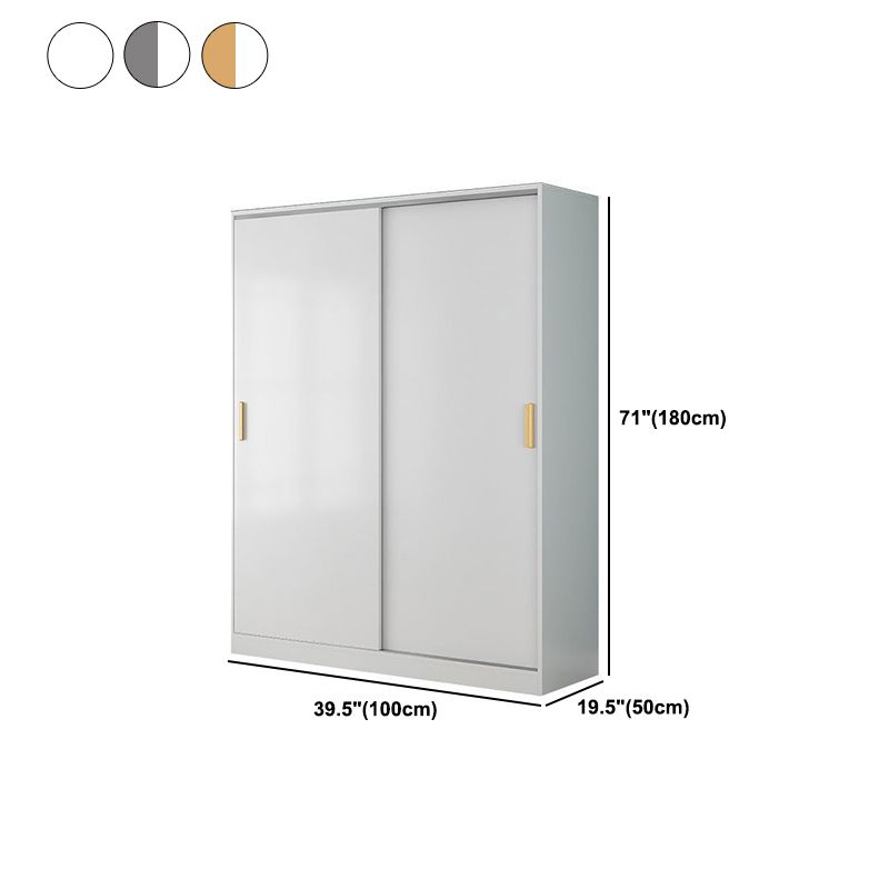 Engineered Wood Wardrobe Closet Modern Wardrobe Cabinet with Shelves