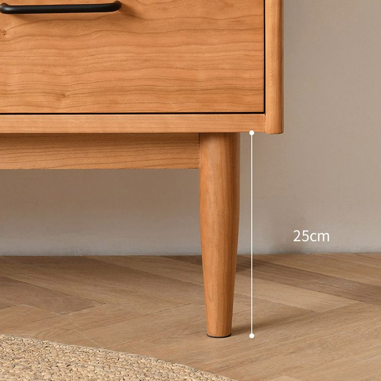 Rectangle Glass Paned Accent Cabinet Industrial Natural Finish Storage Cabinet