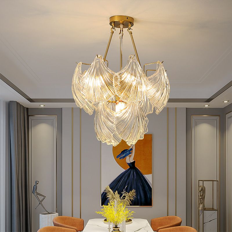 Modern Artistic Pendant Light Glass Geometric Chandelier for Dining Room