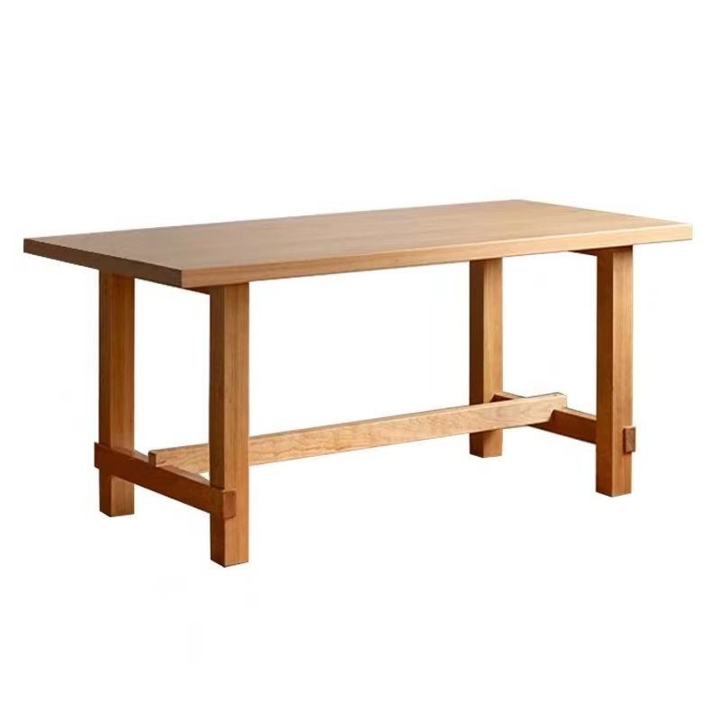 1/2/4/6 Pcs Solid Wood Dining Room Set Modern Style Dining Set with Rectangle Table