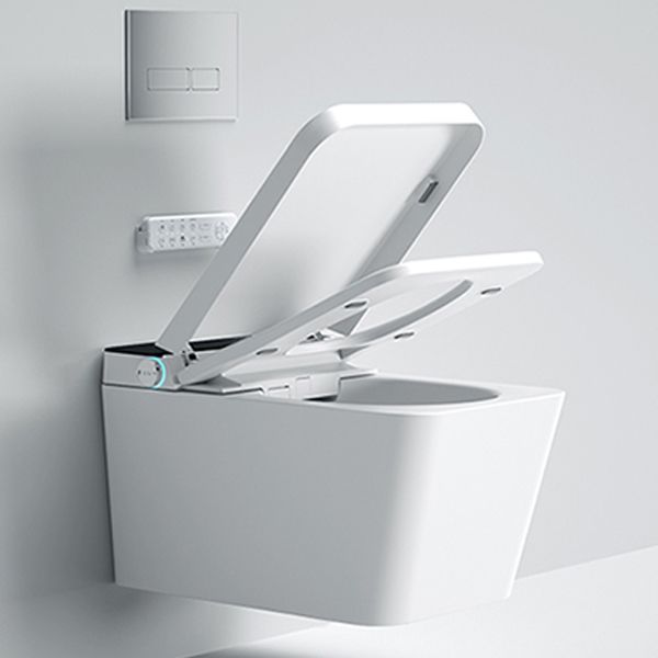 Dual Flush Wall Hung Toilet Set Contemporary Stain Resistant Wall Mounted Bidet