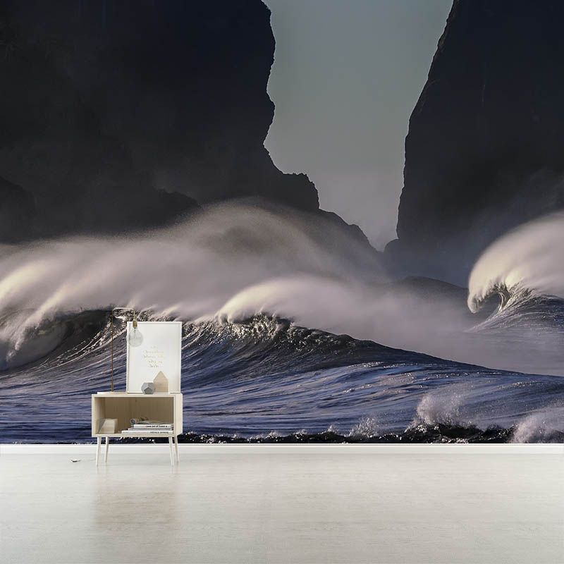 Photography Stain Resistant Wallpaper Bedroom Environmental Indoor Sea Print