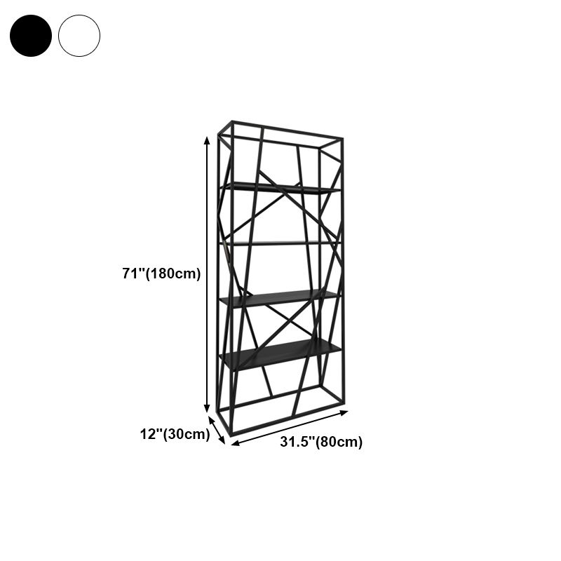 Open Metal Etagere Bookcase Contemporary Rectangular Shelf Bookcase