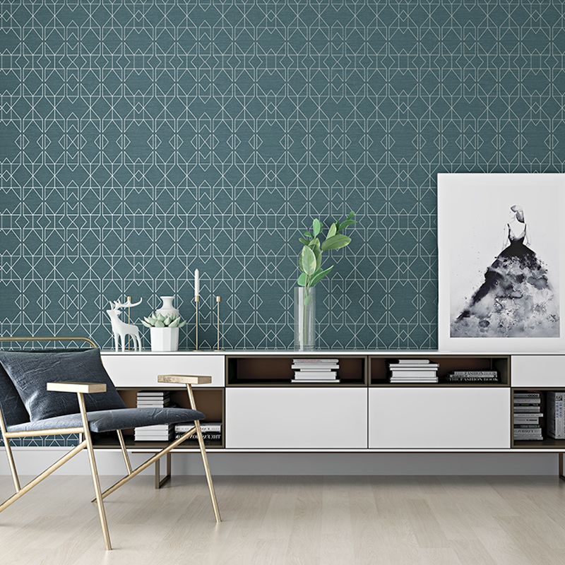 Non-Woven Unpasted Wallpaper Modern Geometric Patterned Wall Covering for Living Room