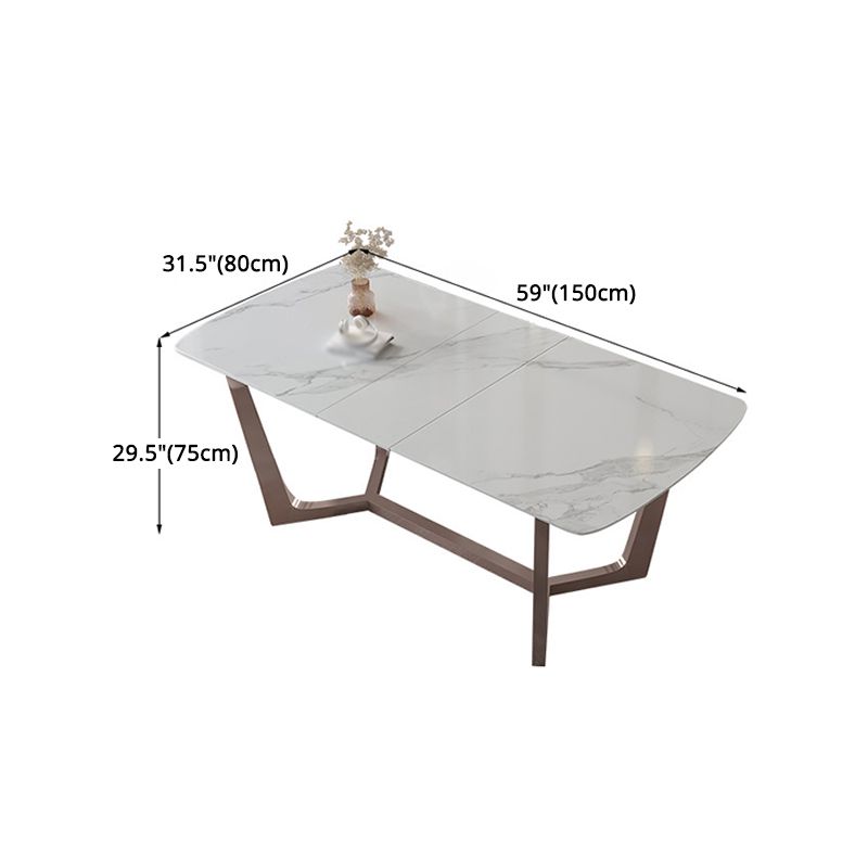 Nordic 1/4/5/7 Pieces Dining Set Sintered Stone Dining Table with Leather Chairs