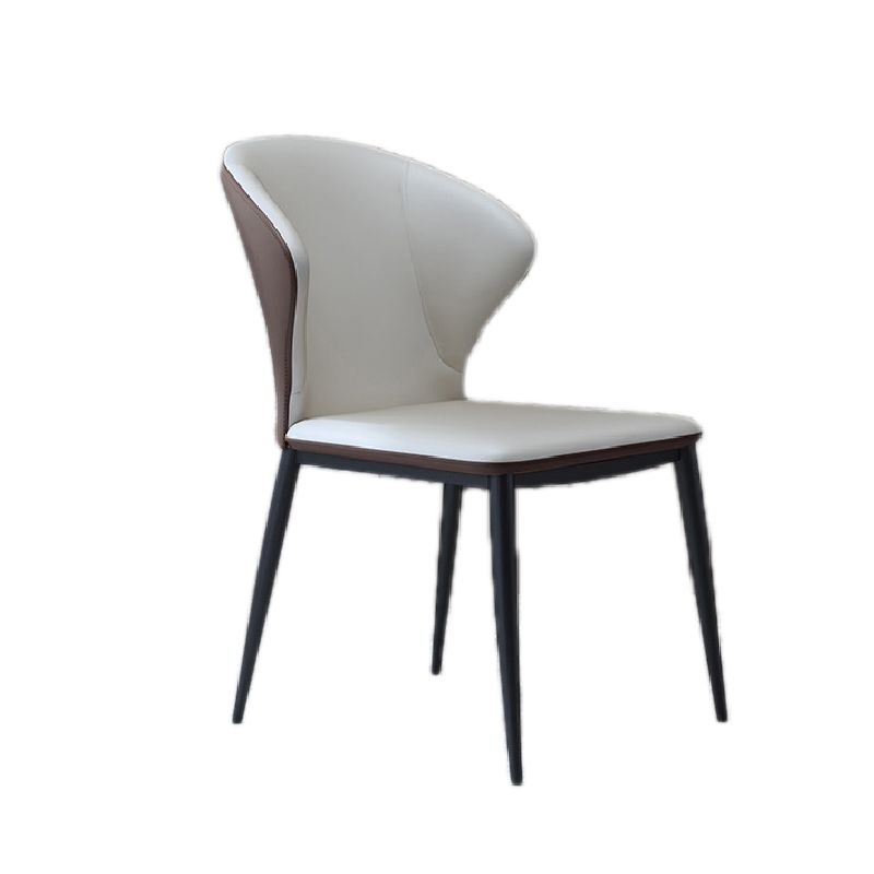 Nordic Style Dining Chairs Armless Dining Chairs with Metal Legs for Kitchen