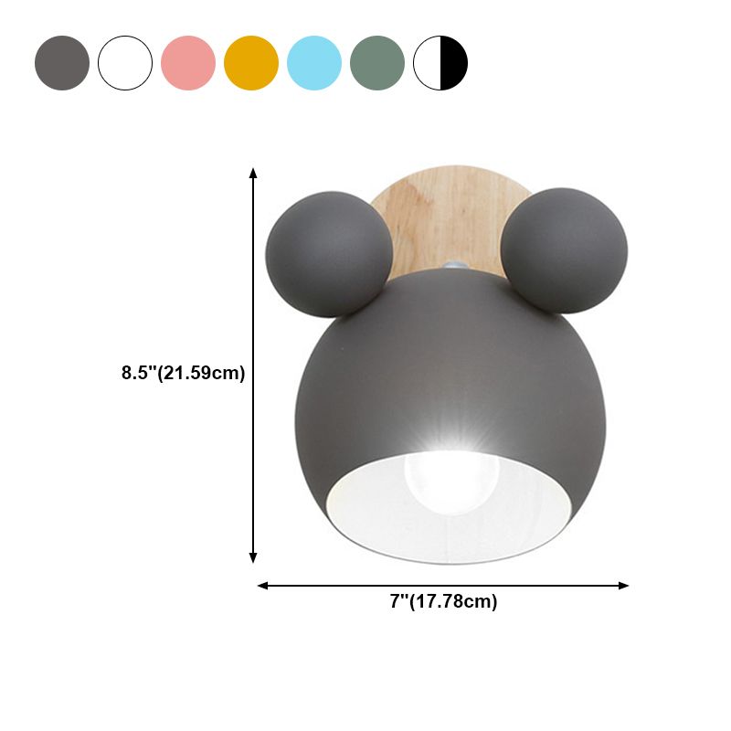 Mouse Simplicity Wall Sconce Colorful Metal Wall Mounted Lamp for Sitting Room