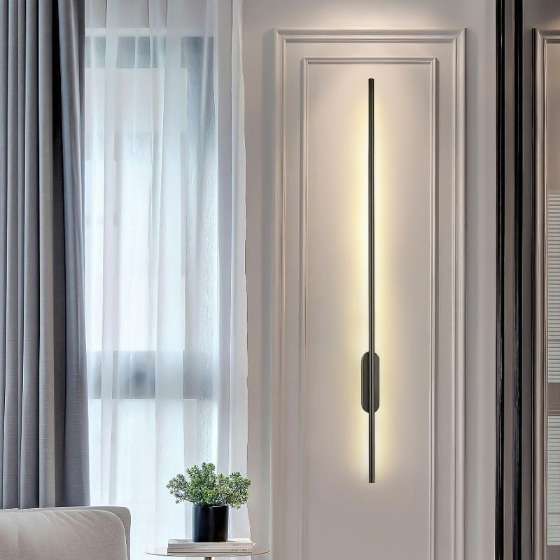 Modern Style Linear Shape Wall Sconce Metal Wall Lighting for Bedroom
