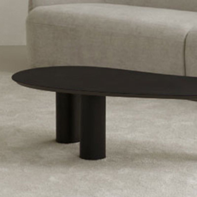 Round Black/White Coffee Table 3 Legs 1 Single Cocktail Table