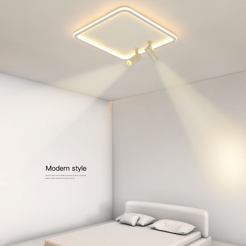Voyant moderne LED Ultra-slim Square Flush Mount Ceiling Light Bedroom Light Restaurant Light in Nordic Style