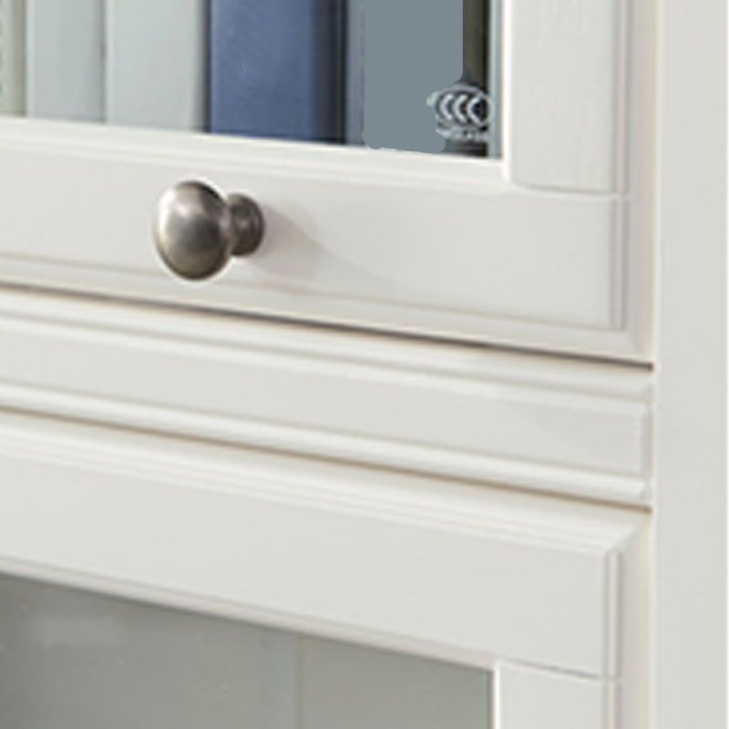 Contemporary White Shelf Bookcase Standard Wooden Book Shelf