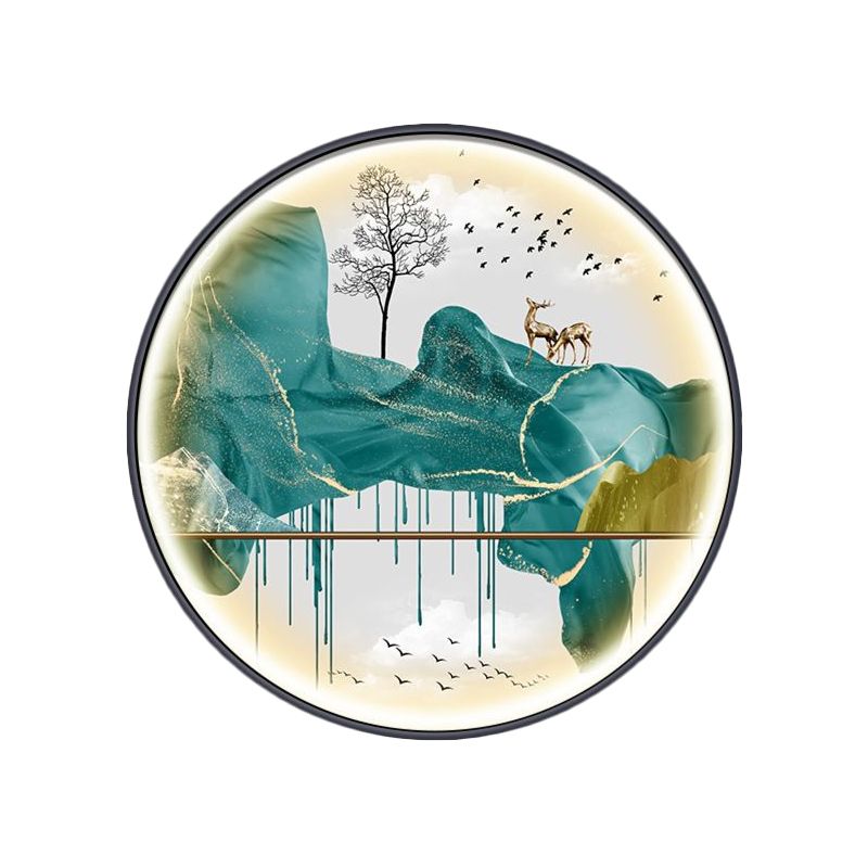 Luminaire mural jaune / vert Cercle