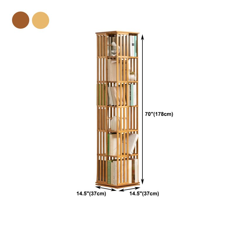 Rotatable Storage Bookshelf Modern Geometric Closed Back Bookcase