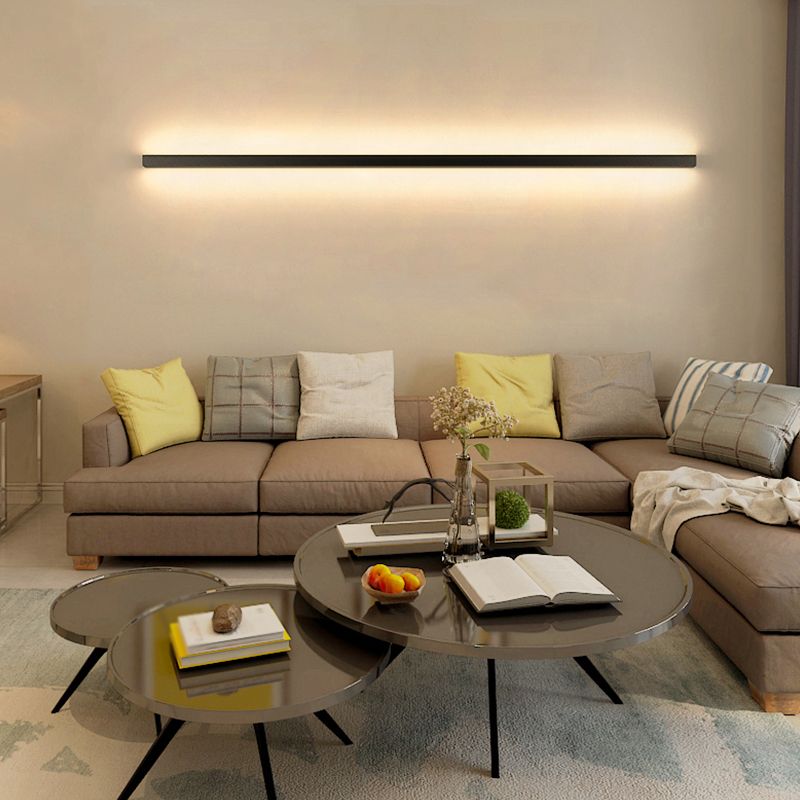 Forme linéaire Murale Murce MODERNE STYLE MODERNE 1- Éclairage mural léger en noir