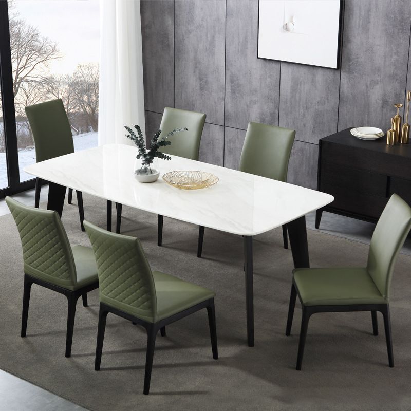 Contemporary Dining Chairs Upholstered Chairs with Wood Base