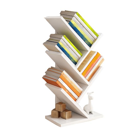 Modern Closed Back Style Bookshelf Engineer Wood Bookcase for Home