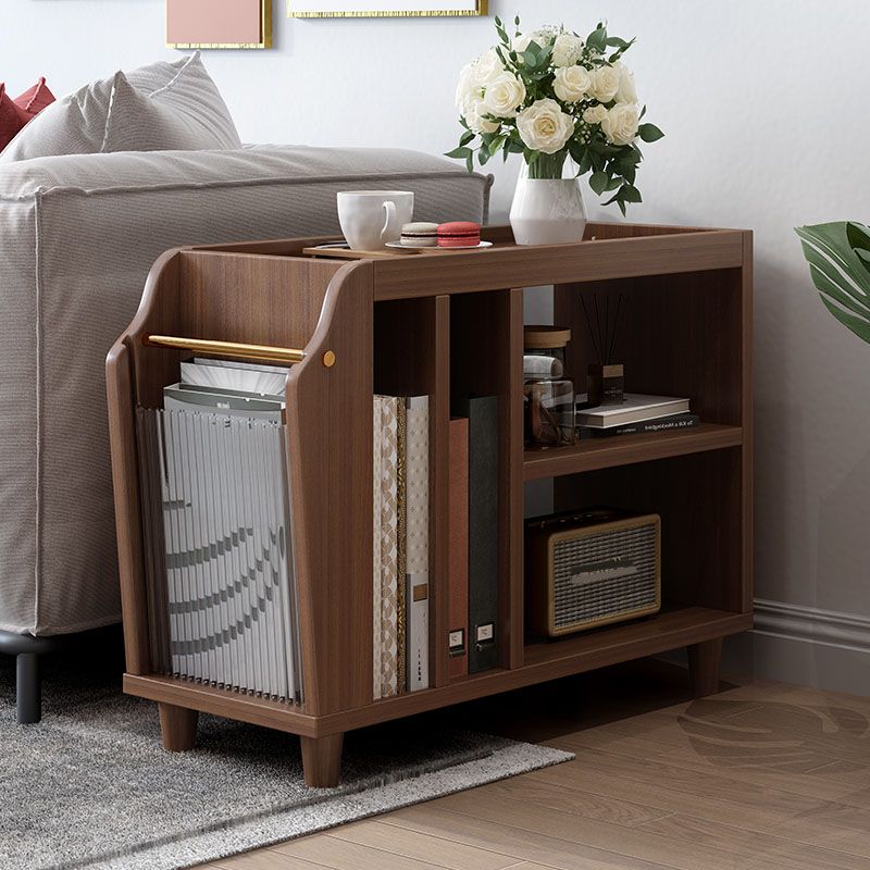 20.5" Tall Rectangle Tray Top Side Table Wooden 4 Legs End Table with Storage