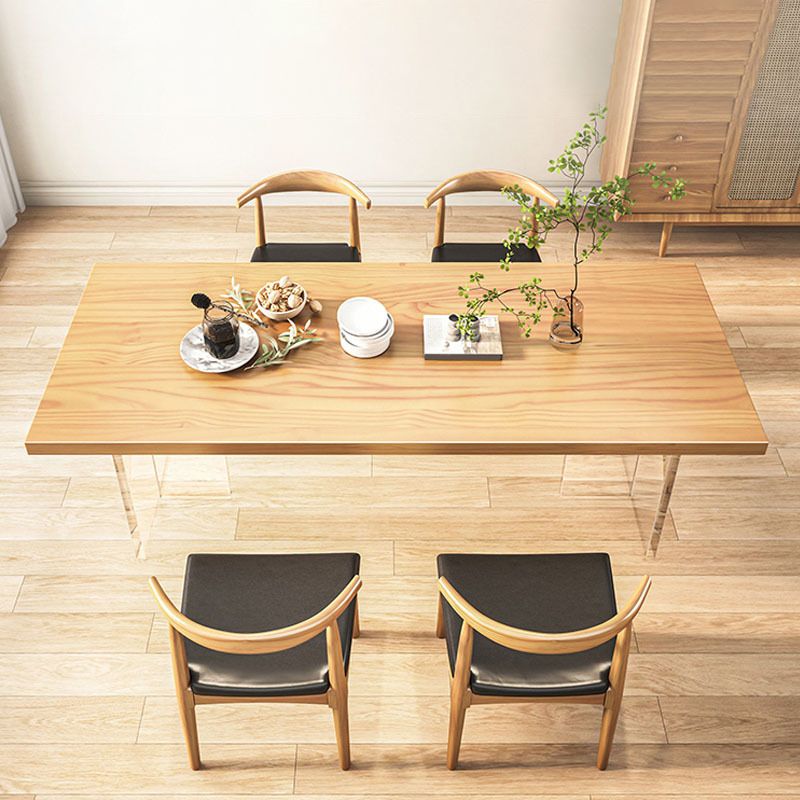 Industrial Double Pedestal Dining Table Pine Table for Dining Room Kitchen