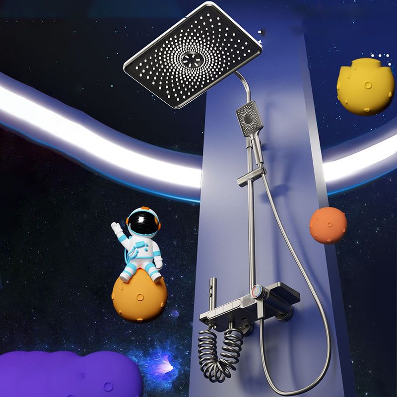 Modern Wall Mount Shower Trim Adjustable Spray Pattern Shower Head Combo