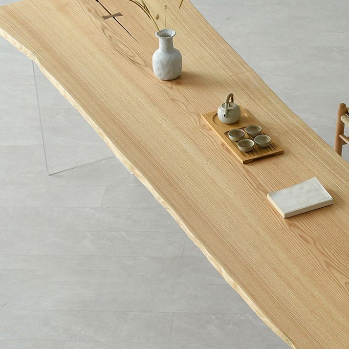 Modern 1/2 Pieces Rectangle Dining Set Solid Wood Top Dining Table with Chairs