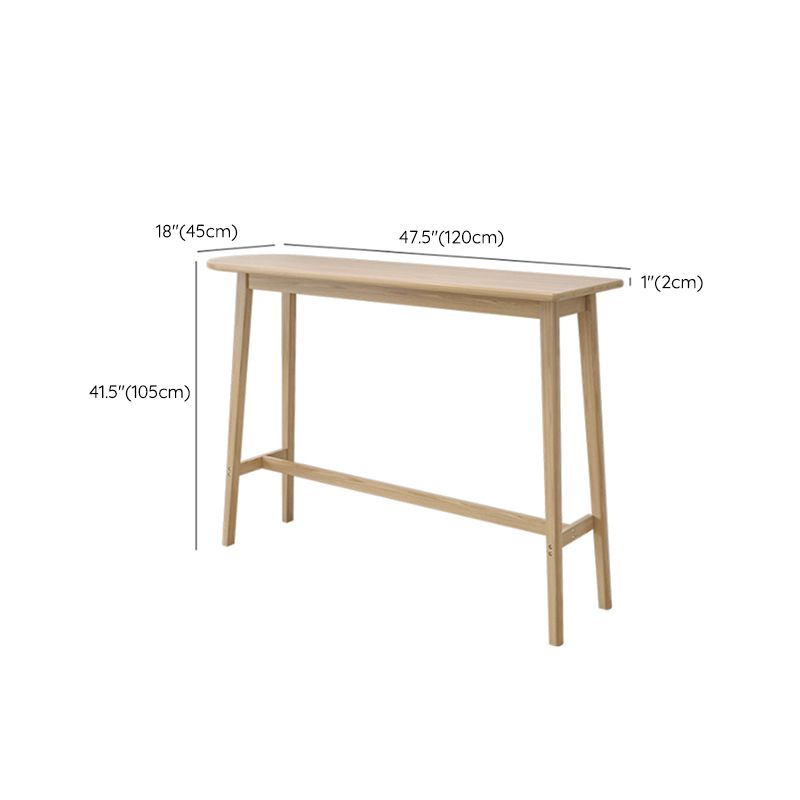 Modern Trestle Base Bar Table Set 1/2/3 Pcs Solid Wood Bar Table and Stools