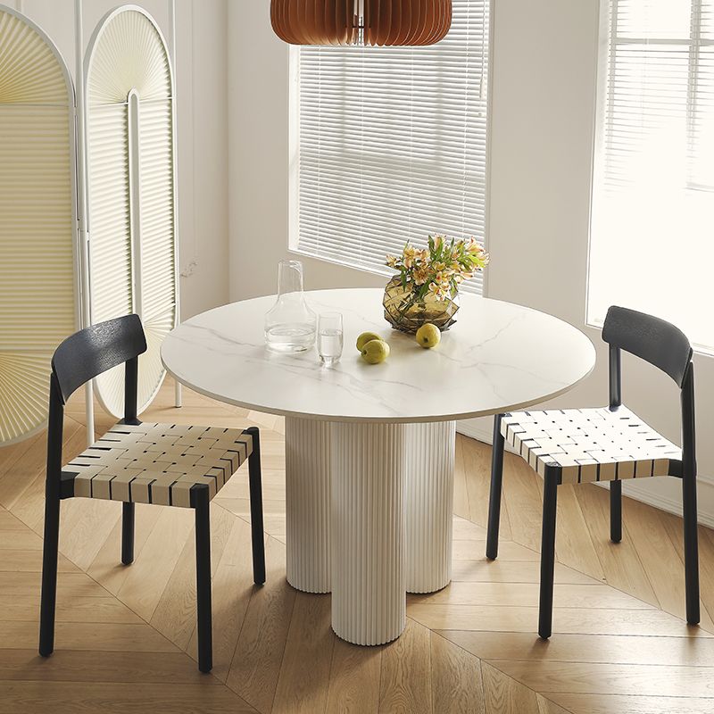 Round Dining Site Table Simple Style Solid Wood Table,35.4"L x 35.4"W x 29.5"H