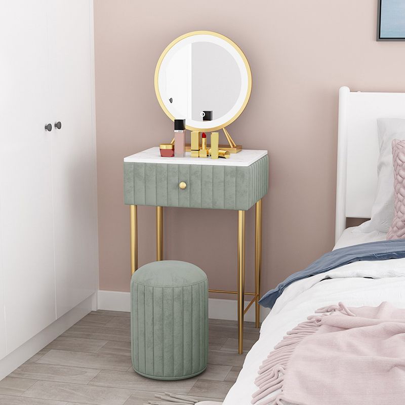 29.5" Tall Glam Makeup Vanity Desk 1 Drawer Dressing Table For Bedroom