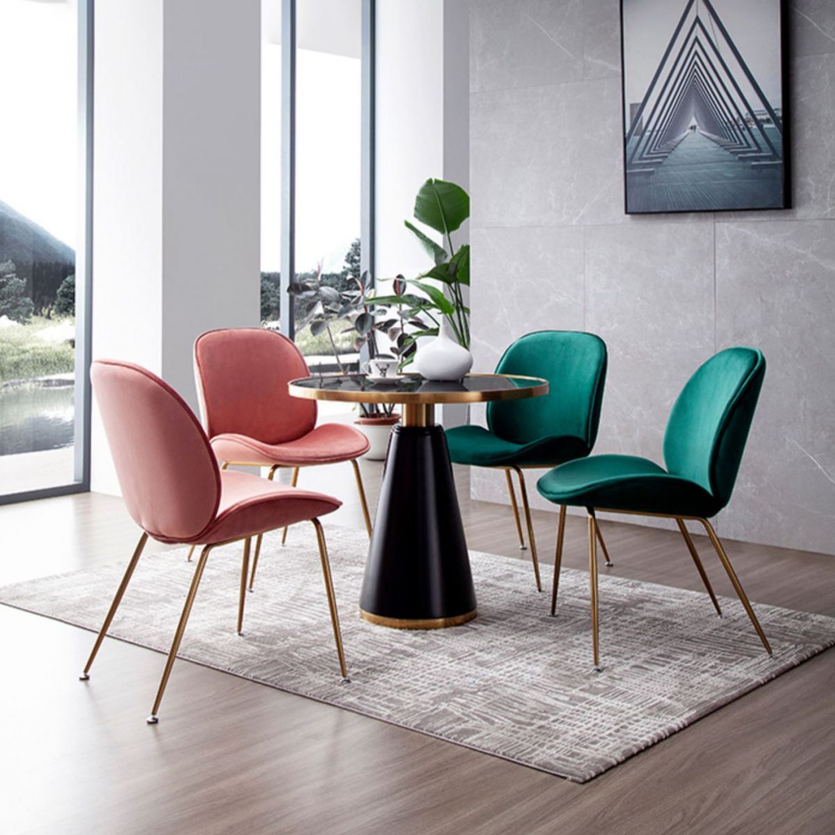 Dining Room Side Chairs Modern Solid Wood Armless Chair for Home