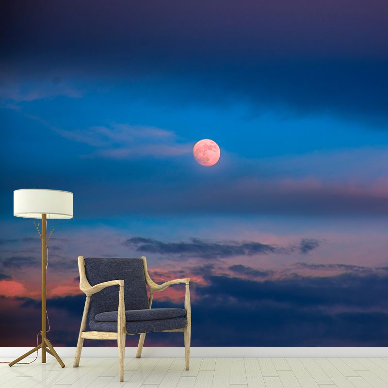Environment Friendly Wall Mural Wallpaper Dreamy Sky Sitting Room Wall Mural