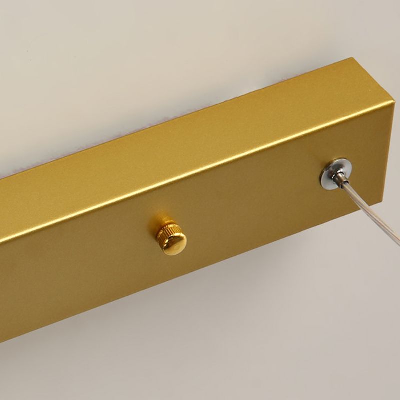 Lineare Form Island Lights Moderner Stil Meta Zwei leichte Anhänger Beleuchtungskörper