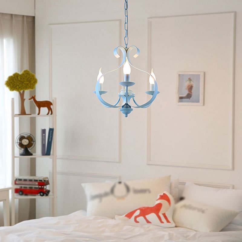 Lumières de lustre uniques traditionnelles Metal 3 Light suspension suspension