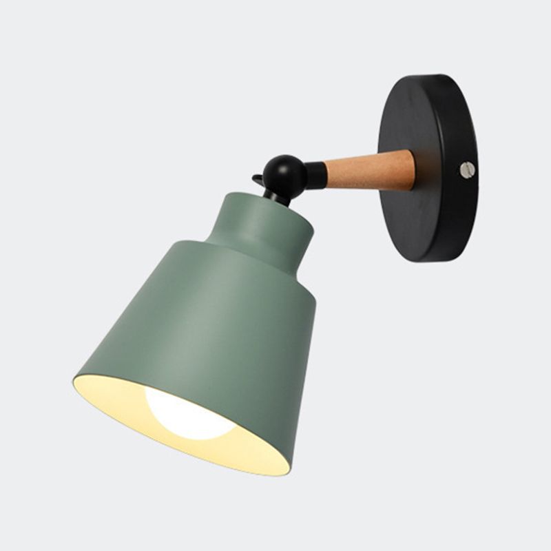Contemporary Wood Wall Light Macaron Lighting for Living Room