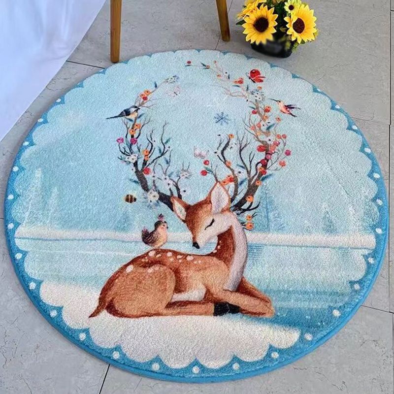 Brown Graphic Carpet Polyester Minimalist Carpet Stain Resistant Carpet for Home Decor