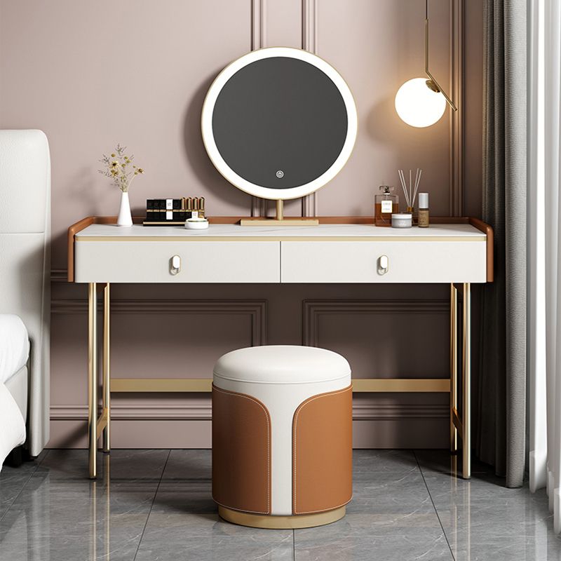 15" Wide Glam Make-up Vanity Wooden Dressing Table with Drawer