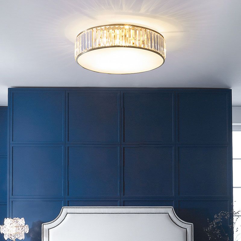 Kristall-Messing-Unterputzleuchte im kolonialen Kreativstil mit geometrischer Kupfer-Deckenleuchte