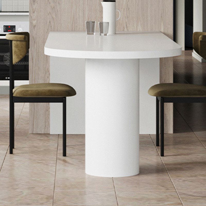 Wood Top and Wood Pedestal Dining Table Contemporary Bar Table for Island