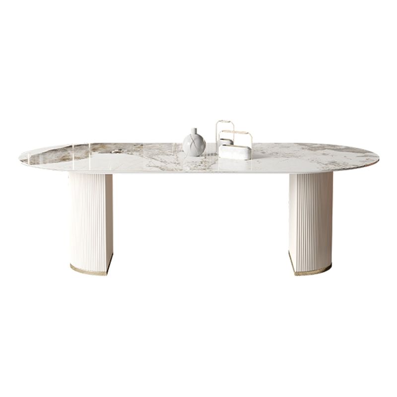 Metal Mesa Oval de Luxury de metal Mesa de interior sinterizada para el comedor