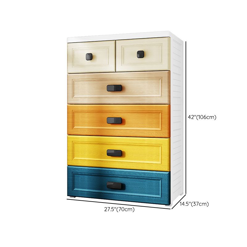 Modern Non-Hanging Armoire with Legs Plastic Storage Cabinet