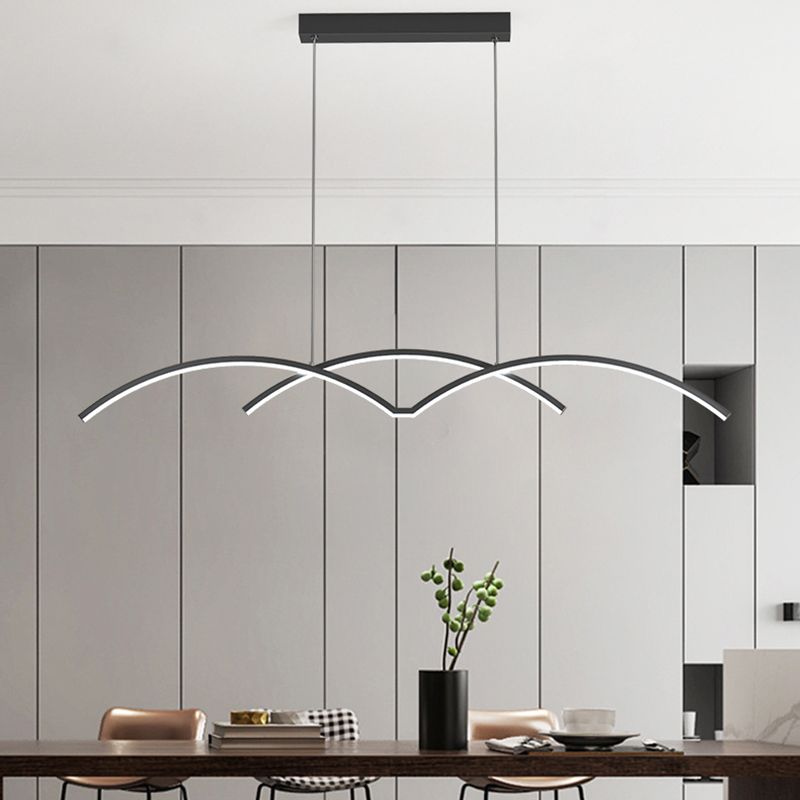 Modernism Kitchen Island Lighting LED Golden/Black Ceiling Light for Home