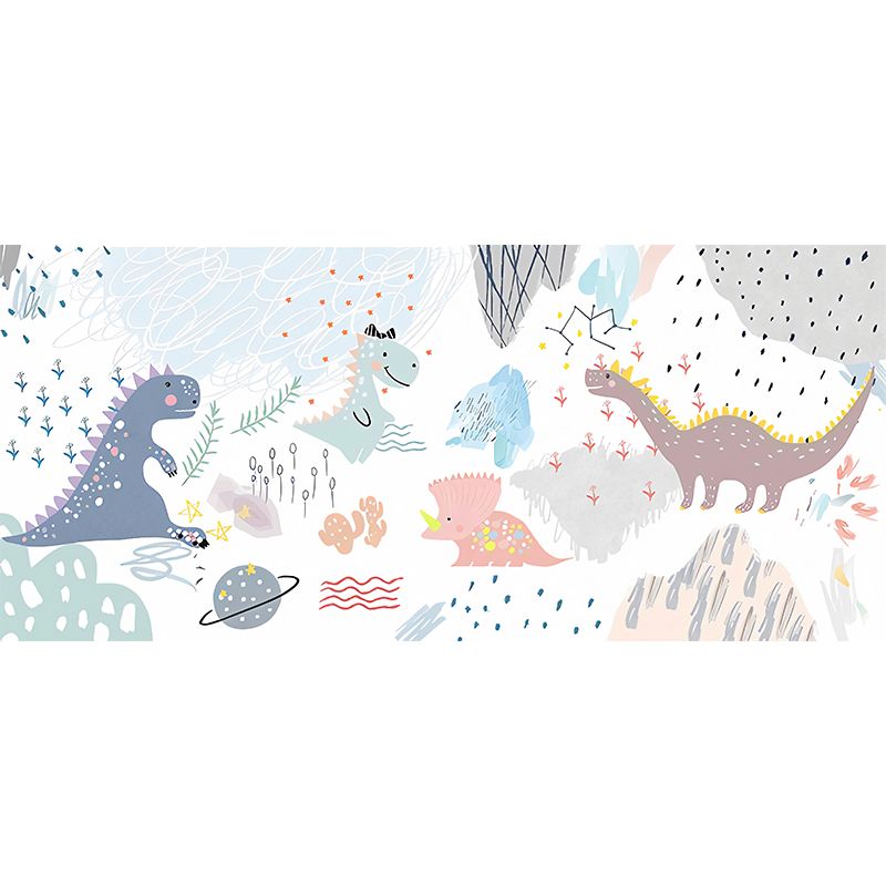 Decorative Cartoon Dinosaur Wall Covering Modern Wall Mural for Kindergarten and Children