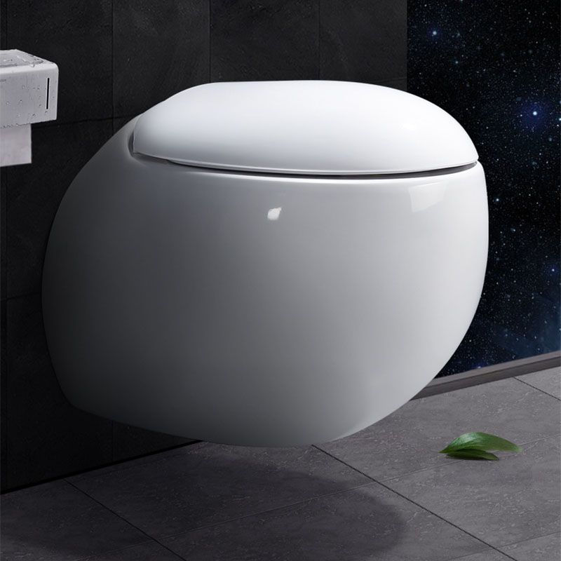 Modern Wall Mount Toilet Gravity Toilet Bowl with Slow Close Seat for Washroom