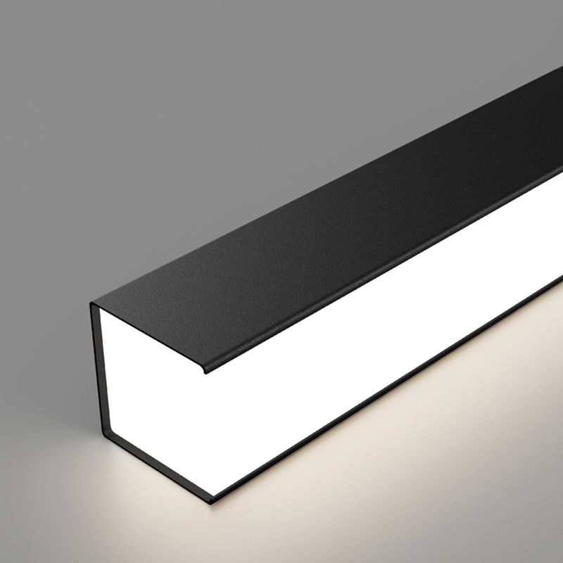 Lámpara de lámpara de iluminación lineal de lámpara de iluminación moderna lámpara de lámpara de iluminación en negro